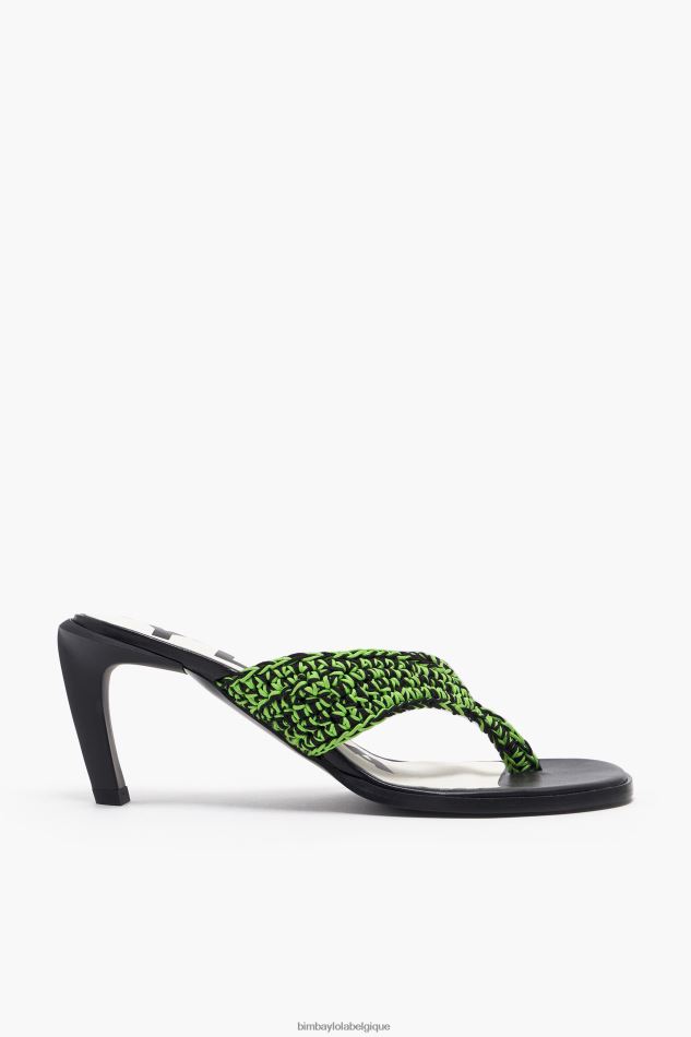 chaussures Bimba Y Lola sandale à talon crochet vert HV4486585