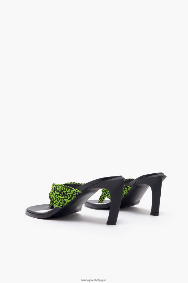 chaussures Bimba Y Lola sandale à talon crochet vert HV4486585