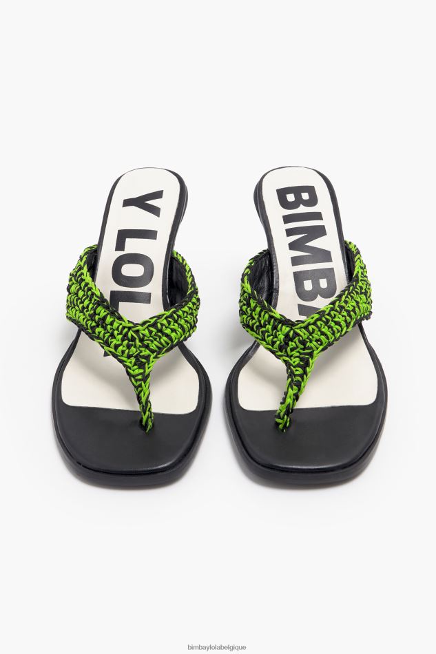 chaussures Bimba Y Lola sandale à talon crochet vert HV4486585