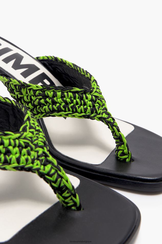 chaussures Bimba Y Lola sandale à talon crochet vert HV4486585