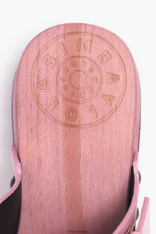 chaussures Bimba Y Lola sandale à talon en cuir rose HV4486565