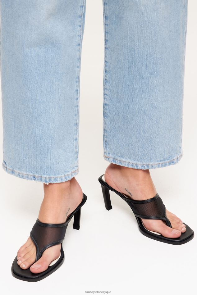 chaussures Bimba Y Lola sandale à talon en maille noir HV4486586