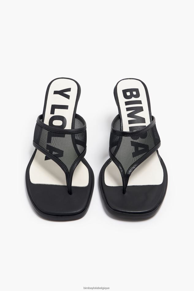 chaussures Bimba Y Lola sandale à talon en maille noir HV4486586