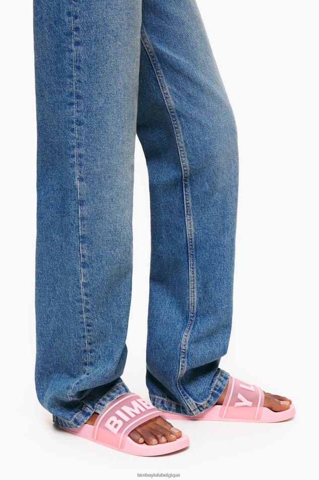 chaussures Bimba Y Lola tongs à logo rose HV4486592