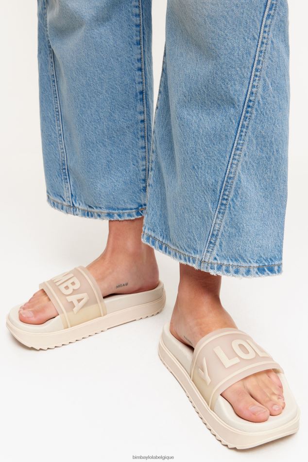 chaussures Bimba Y Lola tongs à plateforme et logo blanc HV4486587