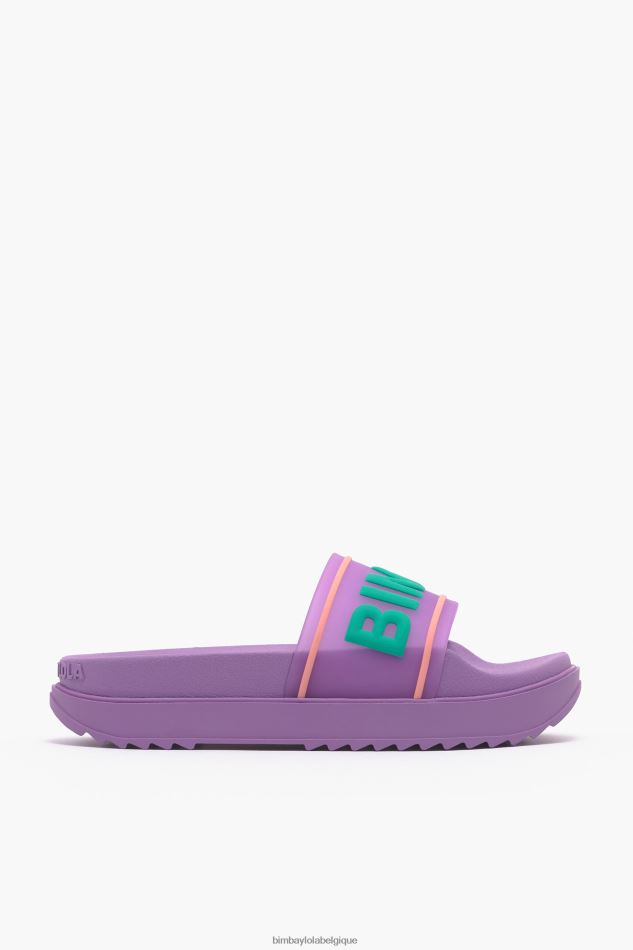 chaussures Bimba Y Lola tongs à plateforme et logo lilas HV4486588