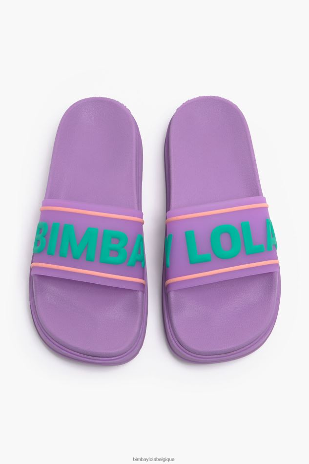 chaussures Bimba Y Lola tongs à plateforme et logo lilas HV4486588