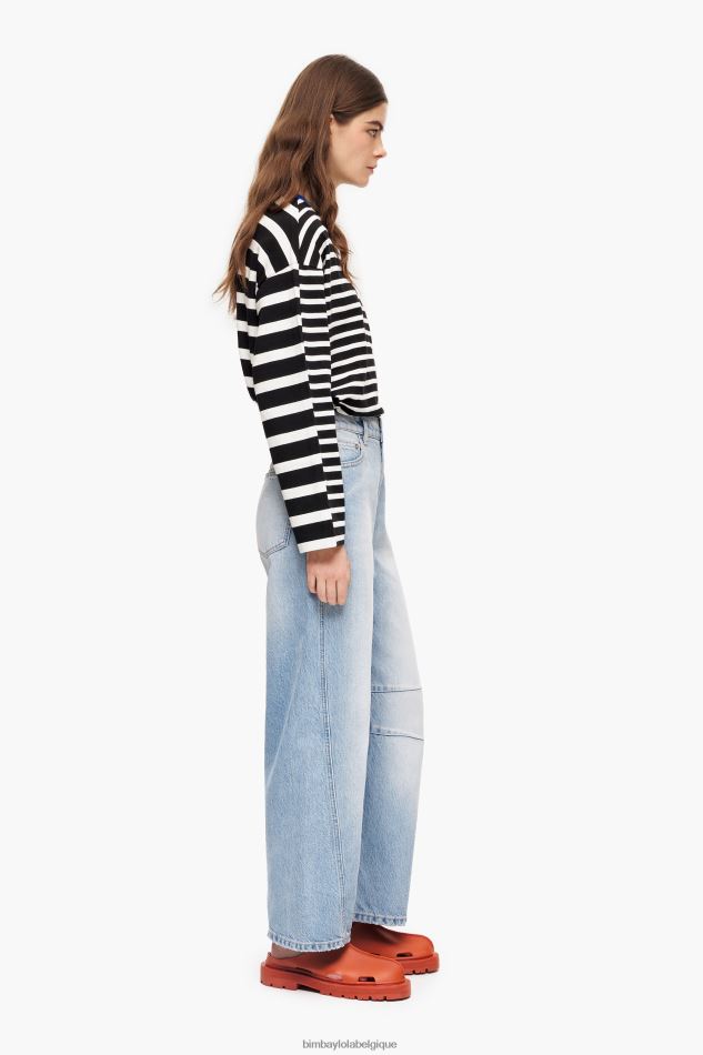 vêtements Bimba Y Lola baril - jean droit bleu clair HV4486431