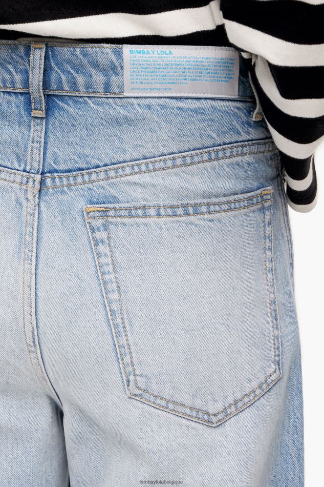 vêtements Bimba Y Lola baril - jean droit bleu clair HV4486515