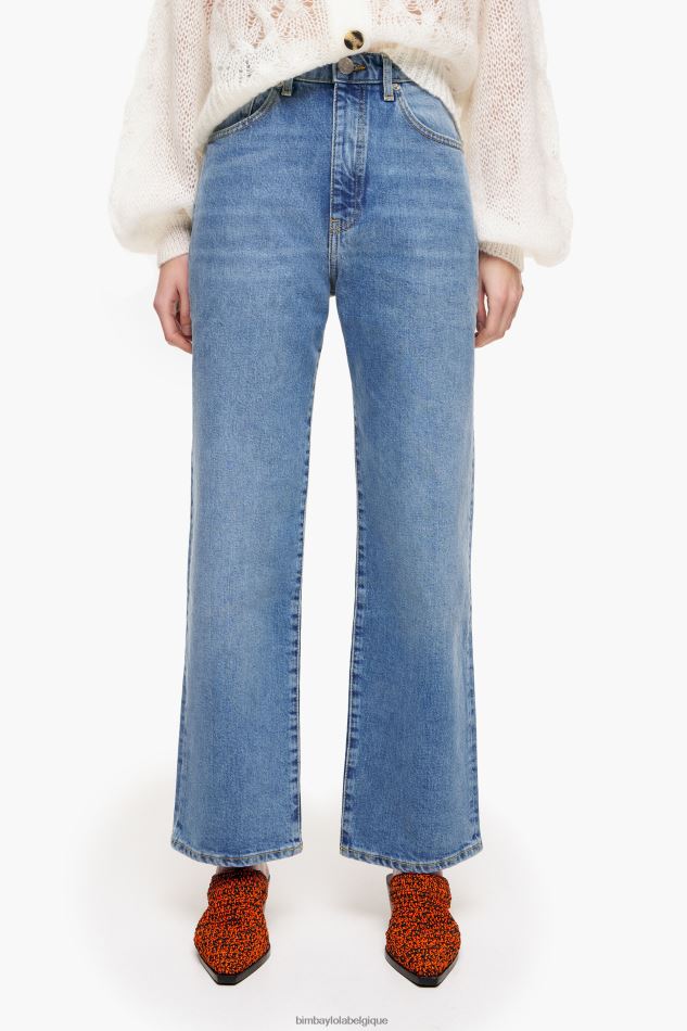 vêtements Bimba Y Lola coupe droite - jean droit bleu moyen HV4486454