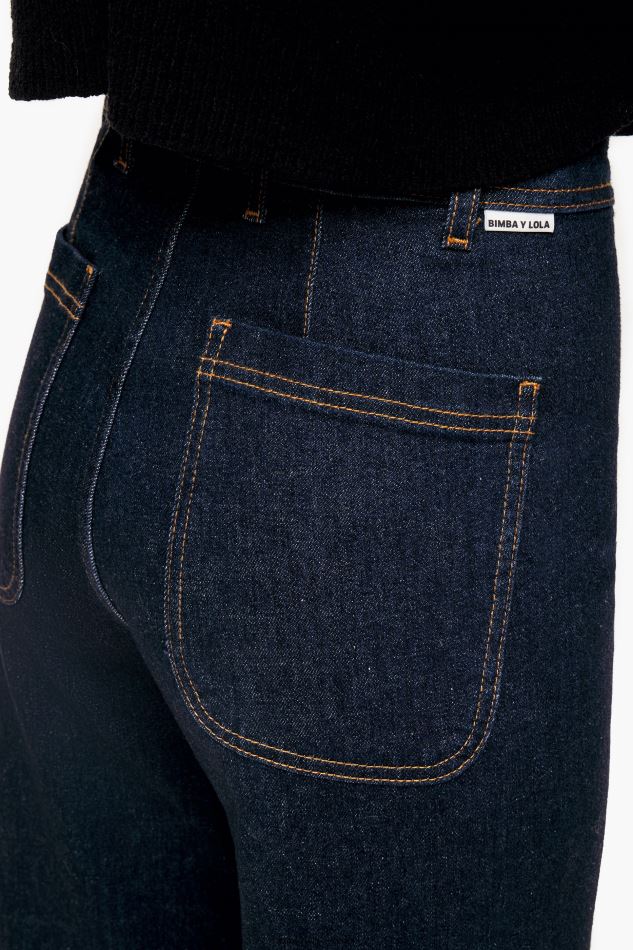 vêtements Bimba Y Lola culotte - jean taille haute bleu foncé HV4486524