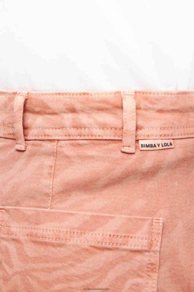 vêtements Bimba Y Lola culotte - jean taille haute imprimé tigre abricot HV4486440