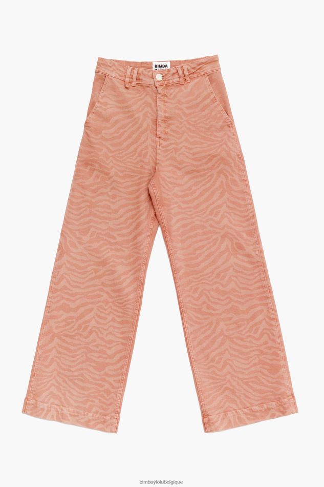 vêtements Bimba Y Lola culotte - jean taille haute imprimé tigre abricot HV4486440