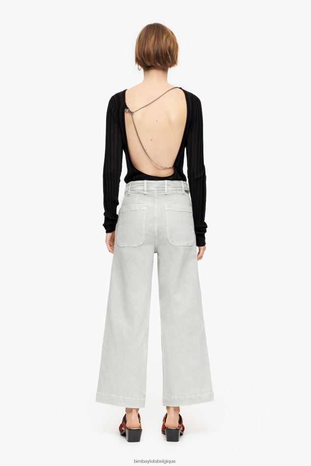 vêtements Bimba Y Lola culotte - jean taille haute menthe verte HV4486519