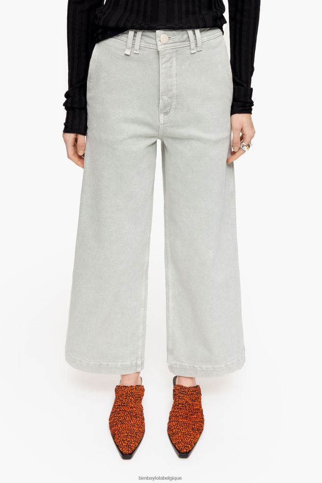 vêtements Bimba Y Lola culotte - jean taille haute menthe verte HV4486519