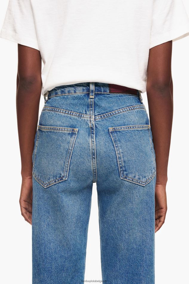 vêtements Bimba Y Lola droite pleine longueur - jean droit bleu HV4486448