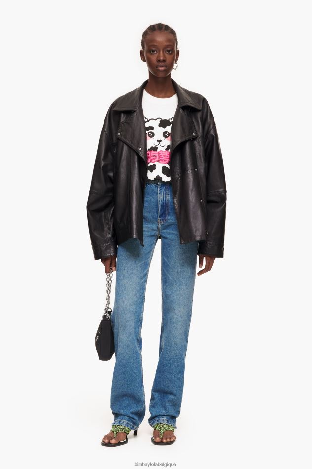 vêtements Bimba Y Lola droite pleine longueur - jean droit bleu HV4486448