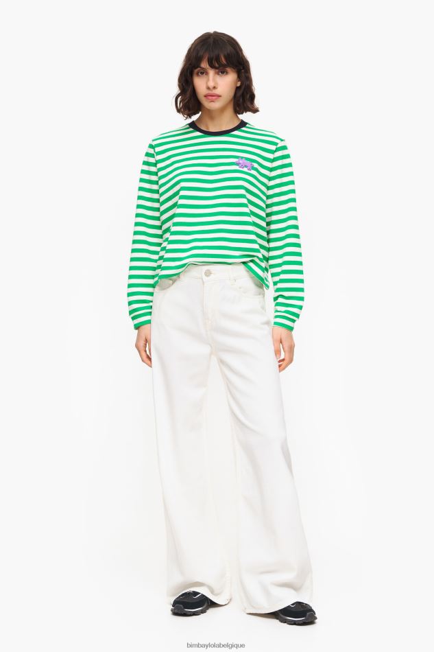 vêtements Bimba Y Lola jambe large - jeans à jambe large blanc HV4486433