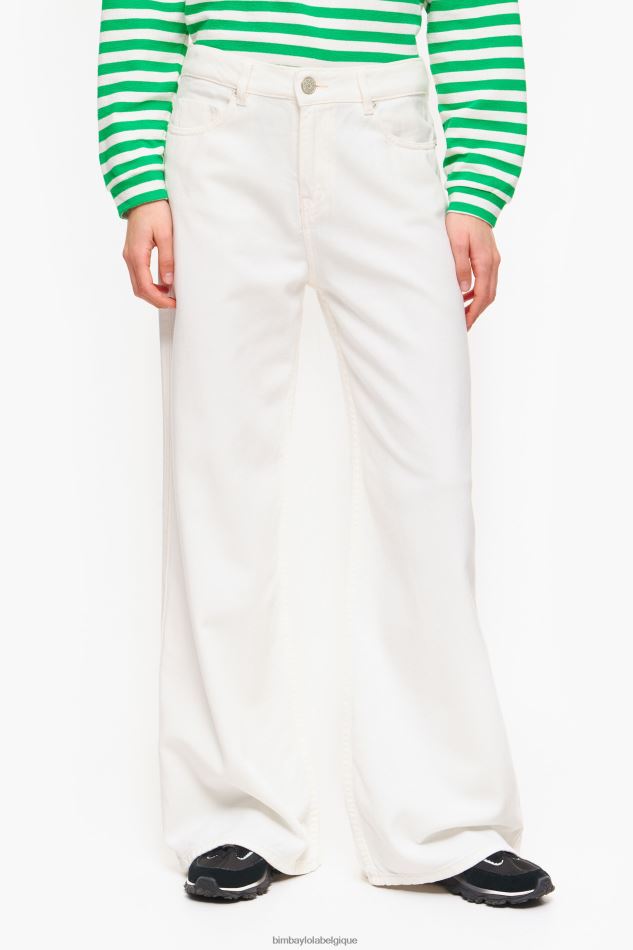 vêtements Bimba Y Lola jambe large - jeans à jambe large blanc HV4486433