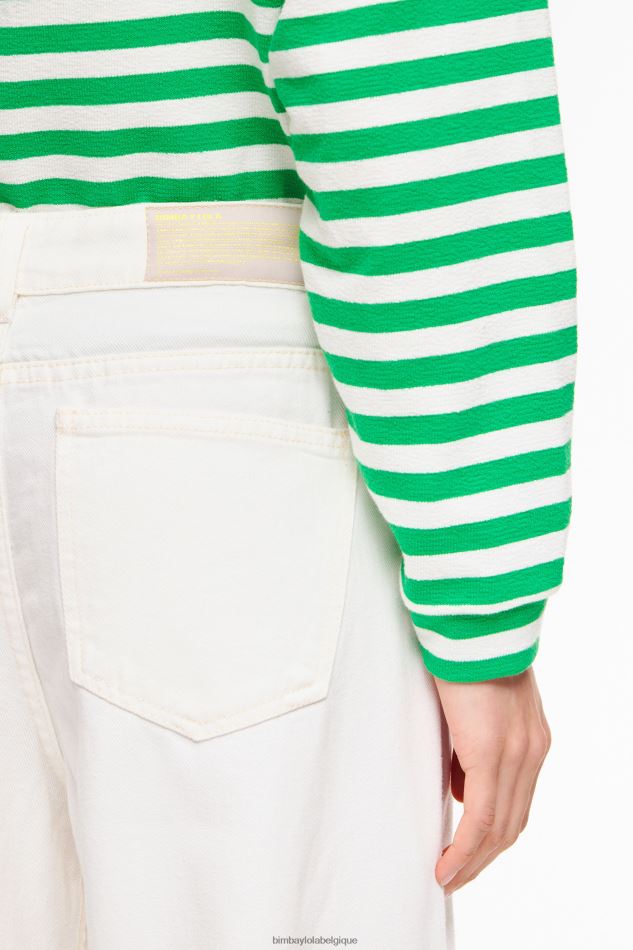 vêtements Bimba Y Lola jambe large - jeans à jambe large blanc HV4486433