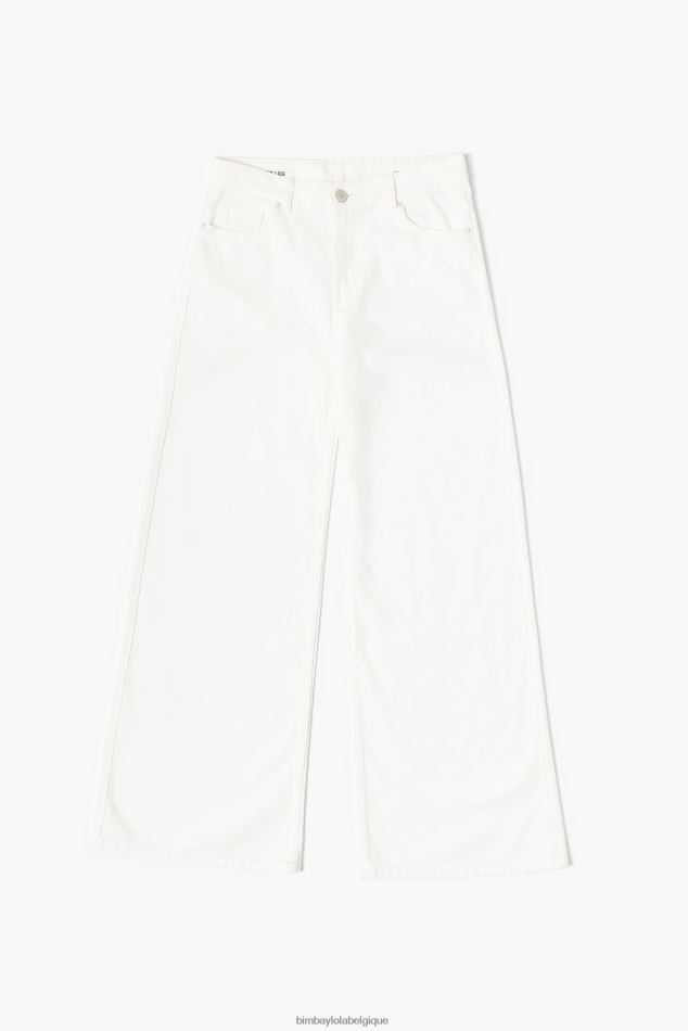 vêtements Bimba Y Lola jambe large - jeans à jambe large blanc HV4486505