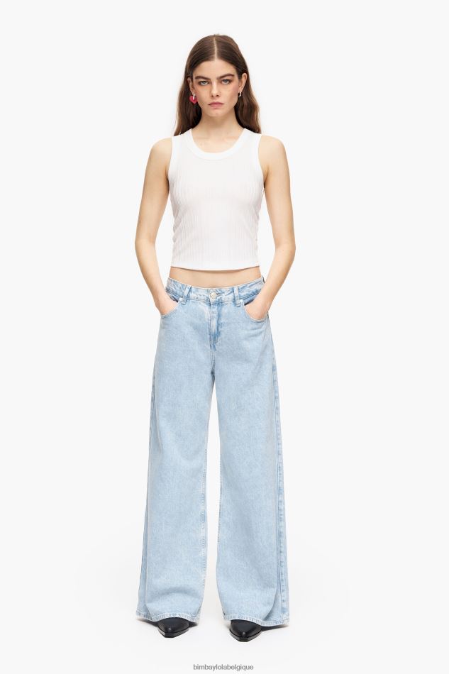 vêtements Bimba Y Lola jambe large - jeans à jambe large bleu HV4486432
