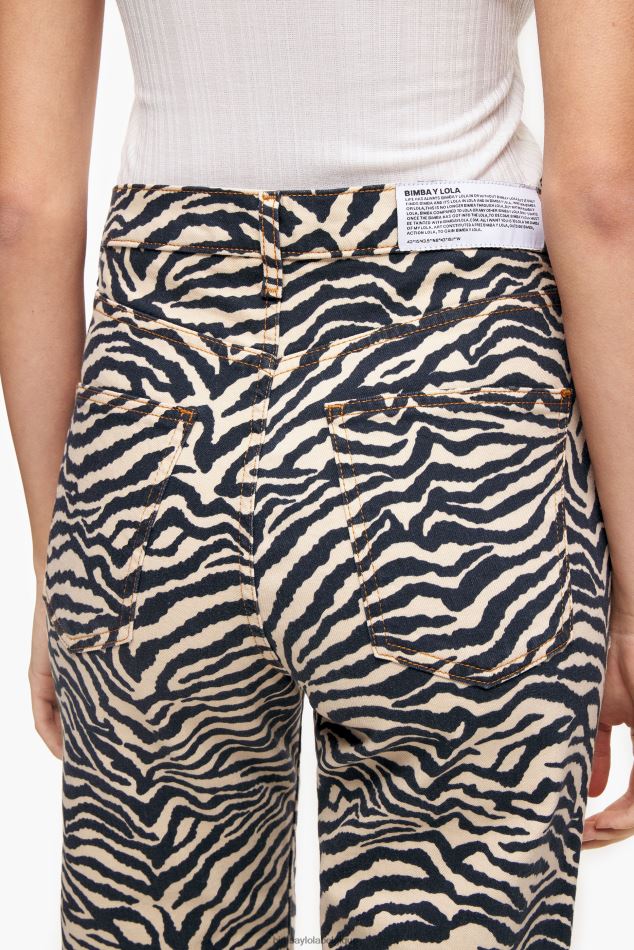 vêtements Bimba Y Lola jean droit court-droit tigre HV4486427