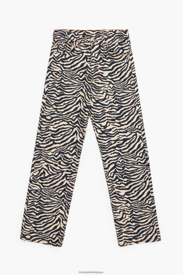 vêtements Bimba Y Lola jean droit court-droit tigre HV4486427