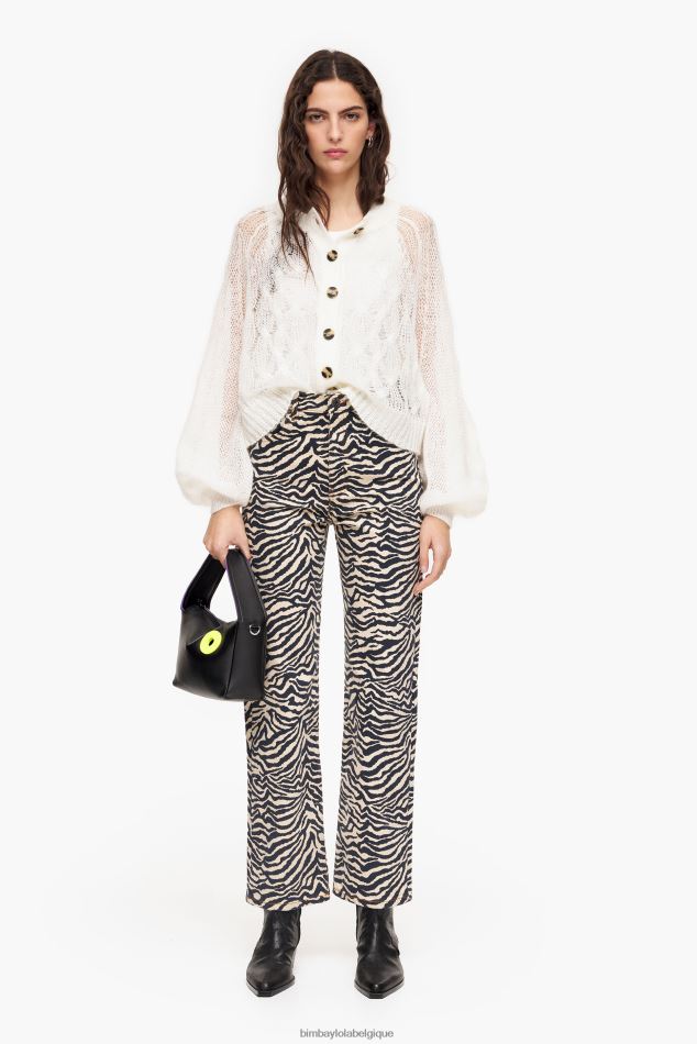 vêtements Bimba Y Lola jean droit court-droit tigre HV4486427