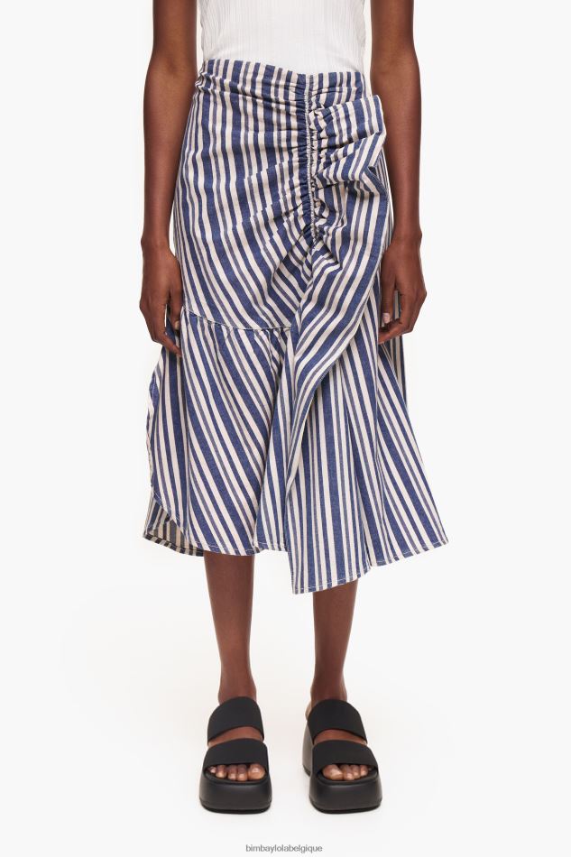 vêtements Bimba Y Lola jupe mi-longue en jean bleu HV4486457
