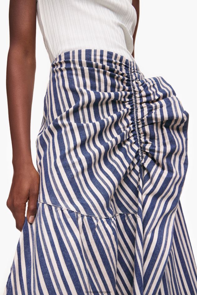 vêtements Bimba Y Lola jupe mi-longue en jean bleu HV4486457