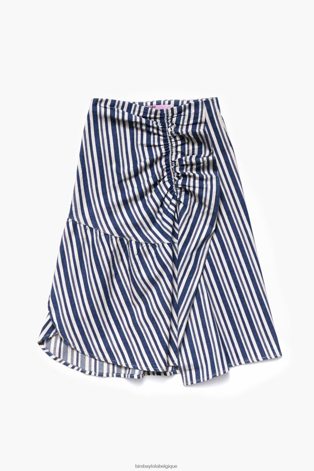 vêtements Bimba Y Lola jupe mi-longue en jean bleu HV4486457