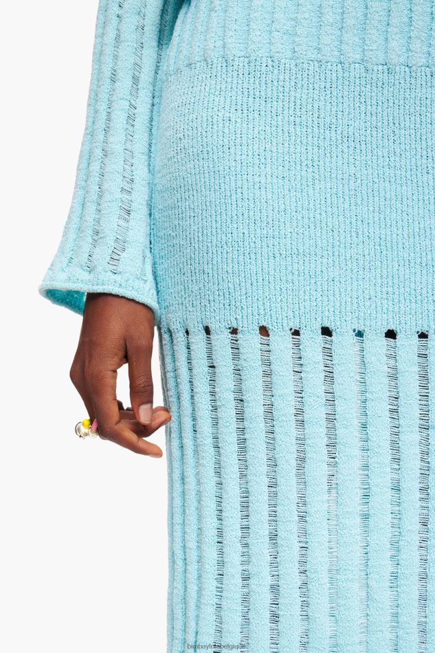 vêtements Bimba Y Lola jupe mi-longue nervurée bleu HV4486460