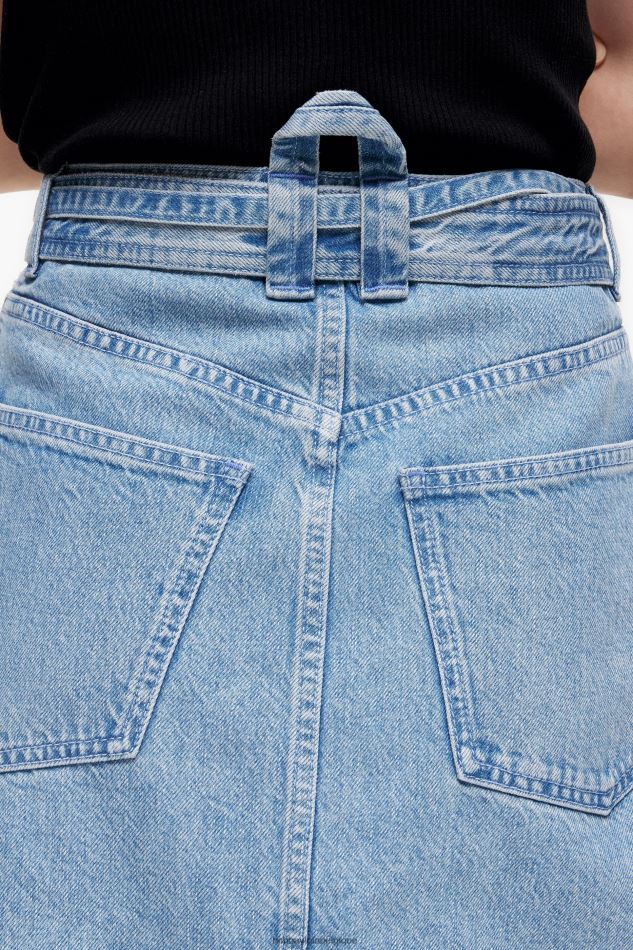 vêtements Bimba Y Lola jupe mi-longue portefeuille en jean bleu HV4486456