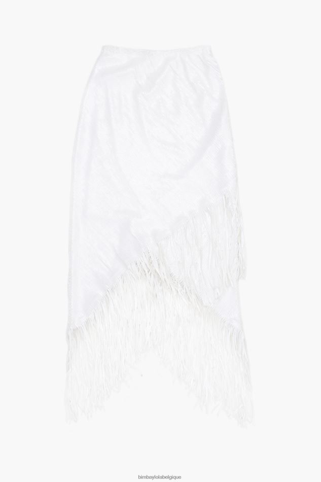 vêtements Bimba Y Lola jupe mi-longue à sequins blanc HV4486462