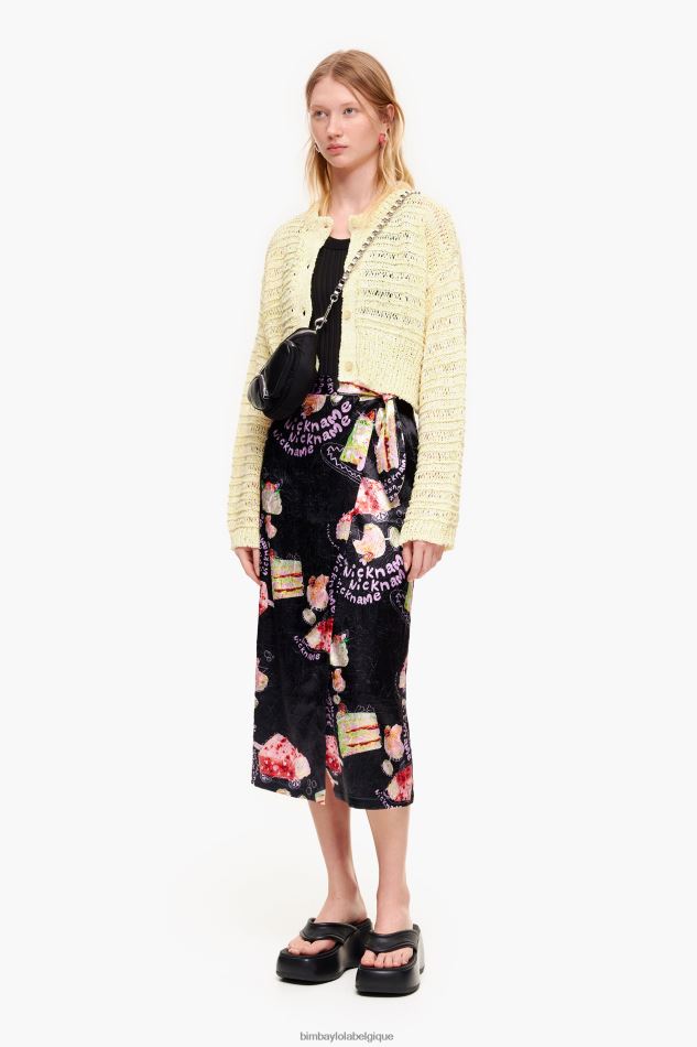 vêtements Bimba Y Lola jupe portefeuille à imprimé photo surnom HV4486459