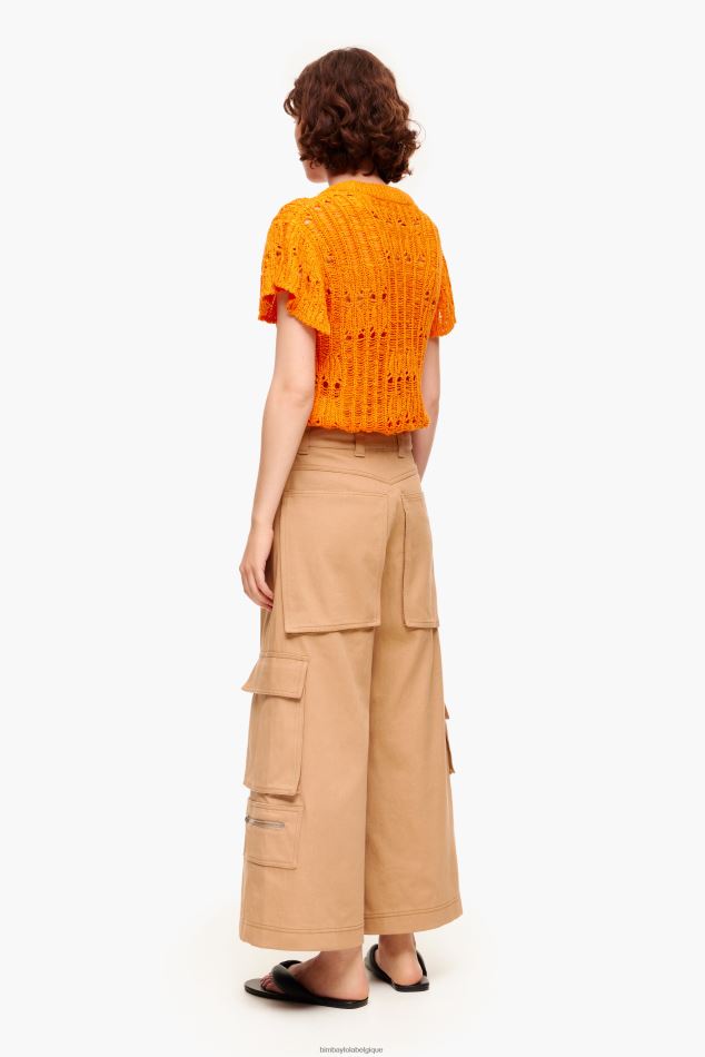 vêtements Bimba Y Lola pantalon cargo chameau HV4486397