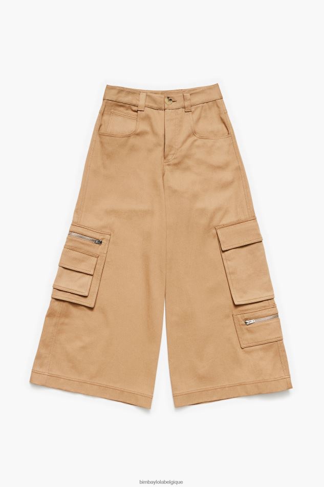 vêtements Bimba Y Lola pantalon cargo chameau HV4486397