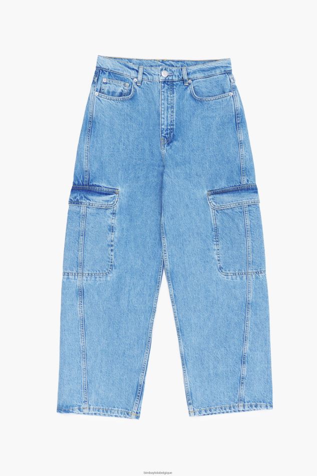 vêtements Bimba Y Lola pantalon cargo en jean bleu HV4486409
