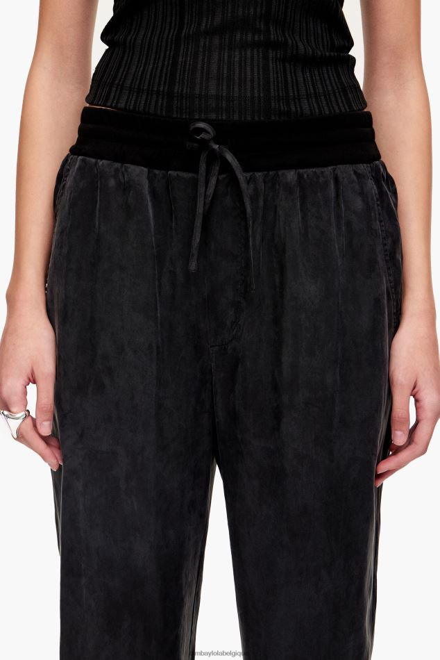 vêtements Bimba Y Lola pantalon de jogging en cupro noir HV4486413