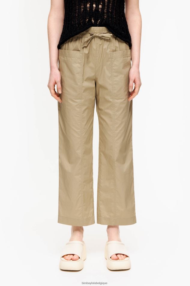 vêtements Bimba Y Lola pantalon de jogging en popeline kaki HV4486410