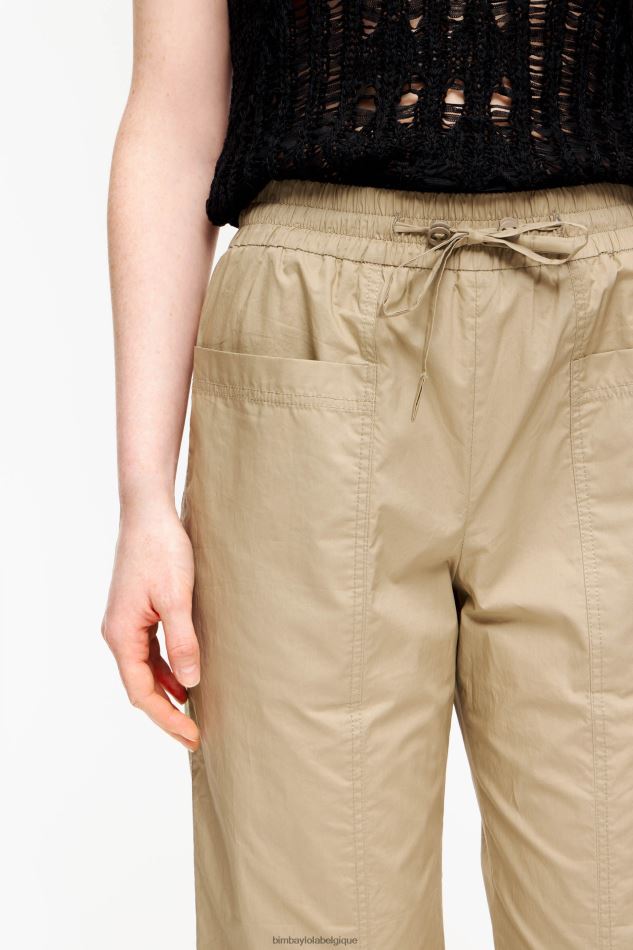 vêtements Bimba Y Lola pantalon de jogging en popeline kaki HV4486410