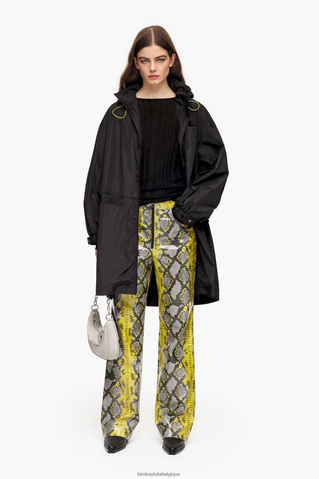 vêtements Bimba Y Lola pantalon droit à imprimé python jaune HV4486434