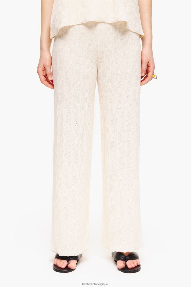 vêtements Bimba Y Lola pantalon en jersey écru HV4486399