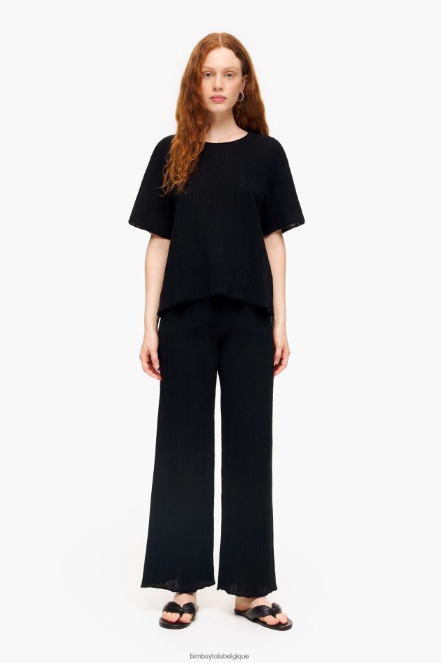 vêtements Bimba Y Lola pantalon en jersey noir HV4486398