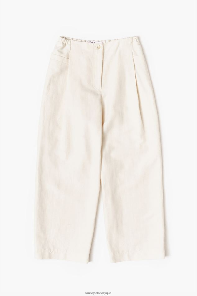 vêtements Bimba Y Lola pantalon en lin calcul HV4486396