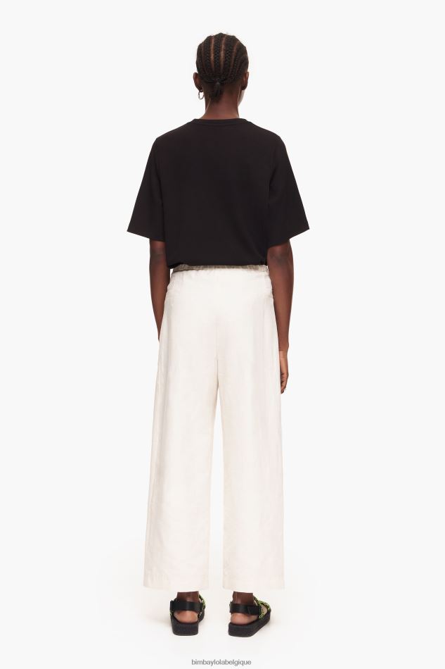 vêtements Bimba Y Lola pantalon en lin calcul HV4486396