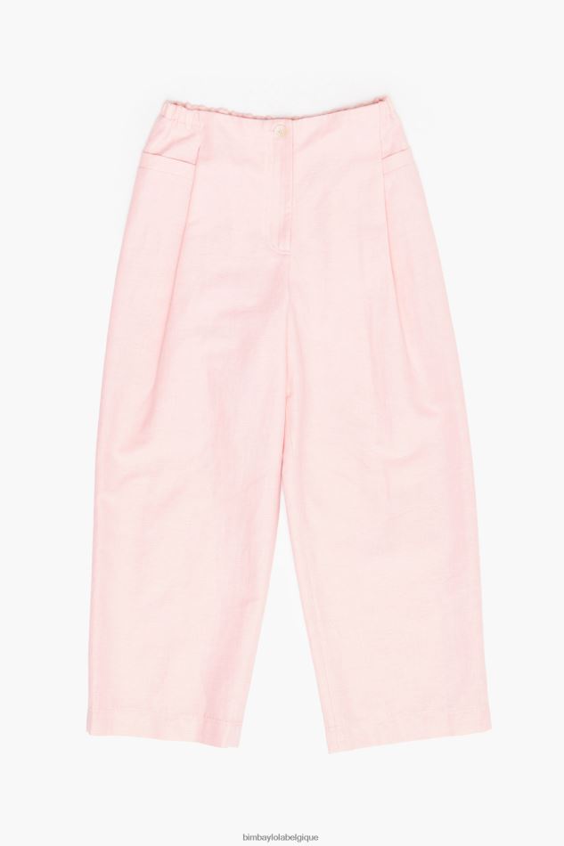 vêtements Bimba Y Lola pantalon en lin léger rose HV4486395