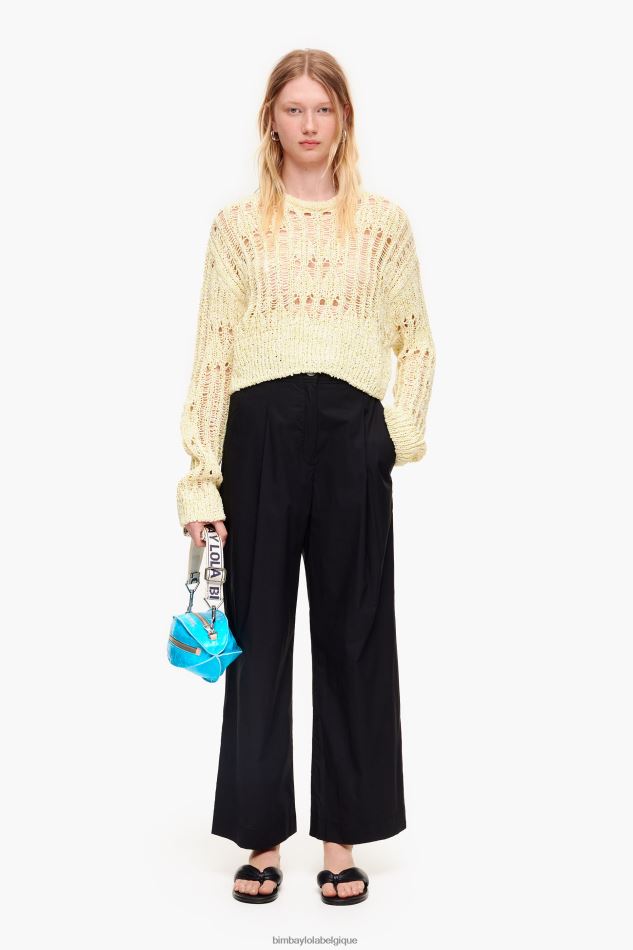 vêtements Bimba Y Lola pantalon en popeline noir HV4486416