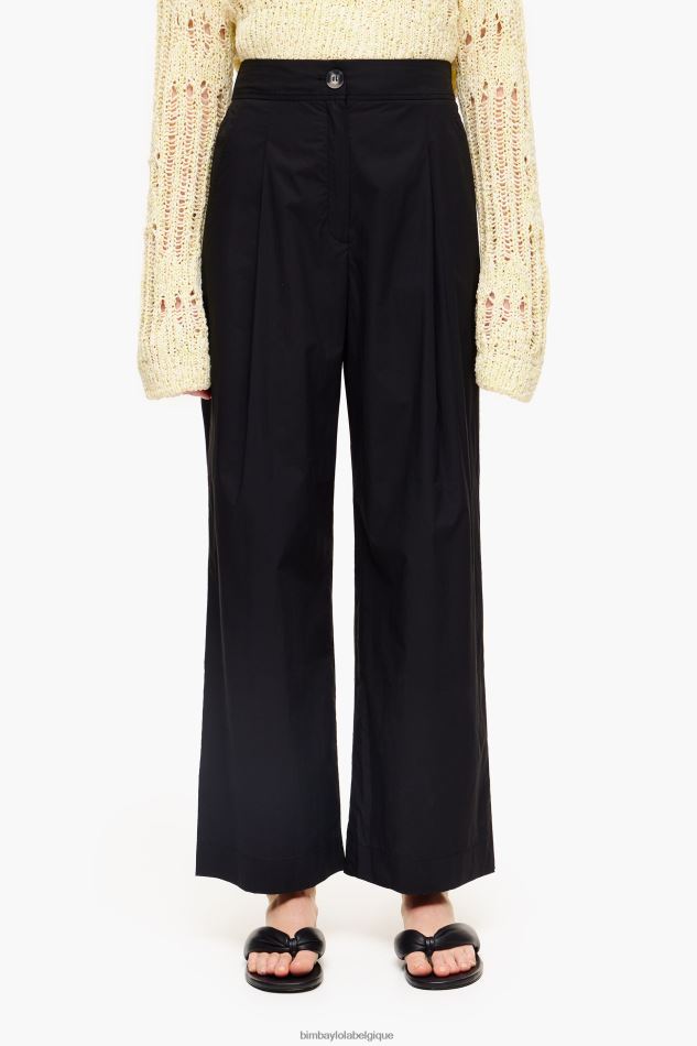 vêtements Bimba Y Lola pantalon en popeline noir HV4486416